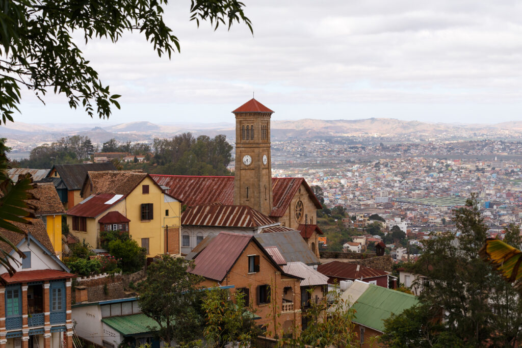 Antananarivo or Tananarive, short Tana,  Poor capital and largest city in Madagascar, Madagasikara republic.